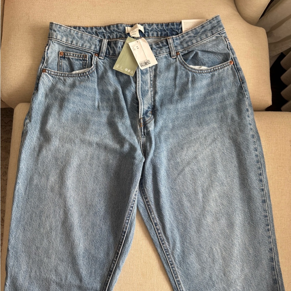 H&M Sky Blue High Rise Jeans